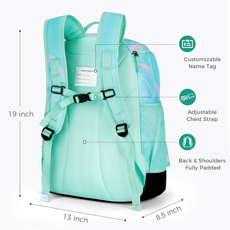 Choco Mocha Swim Bag for Kids - Swim Backpack for Boys Teens, 35L Waterproof Swimming Backpack with Wet/Dry Compartments for Swimmers, Pool, Beach and Swim Lessons, Geometric Black - Image 5